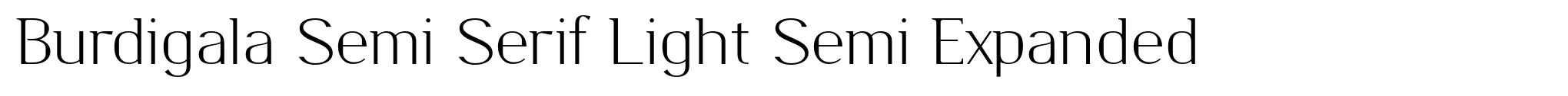 Burdigala Semi Serif Light Semi Expanded image